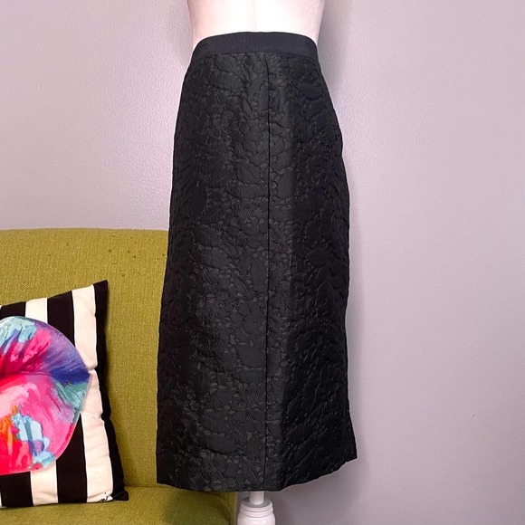 Ann Taylor Teal Green Lace Straight Pencil Skirt 8 Work Cocktail - Picture 3 of 5